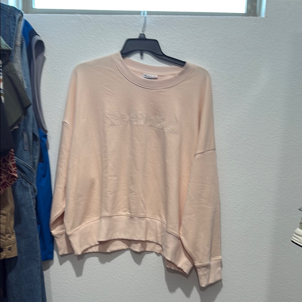 Reebok Women's Pink Crew Neck Sweater